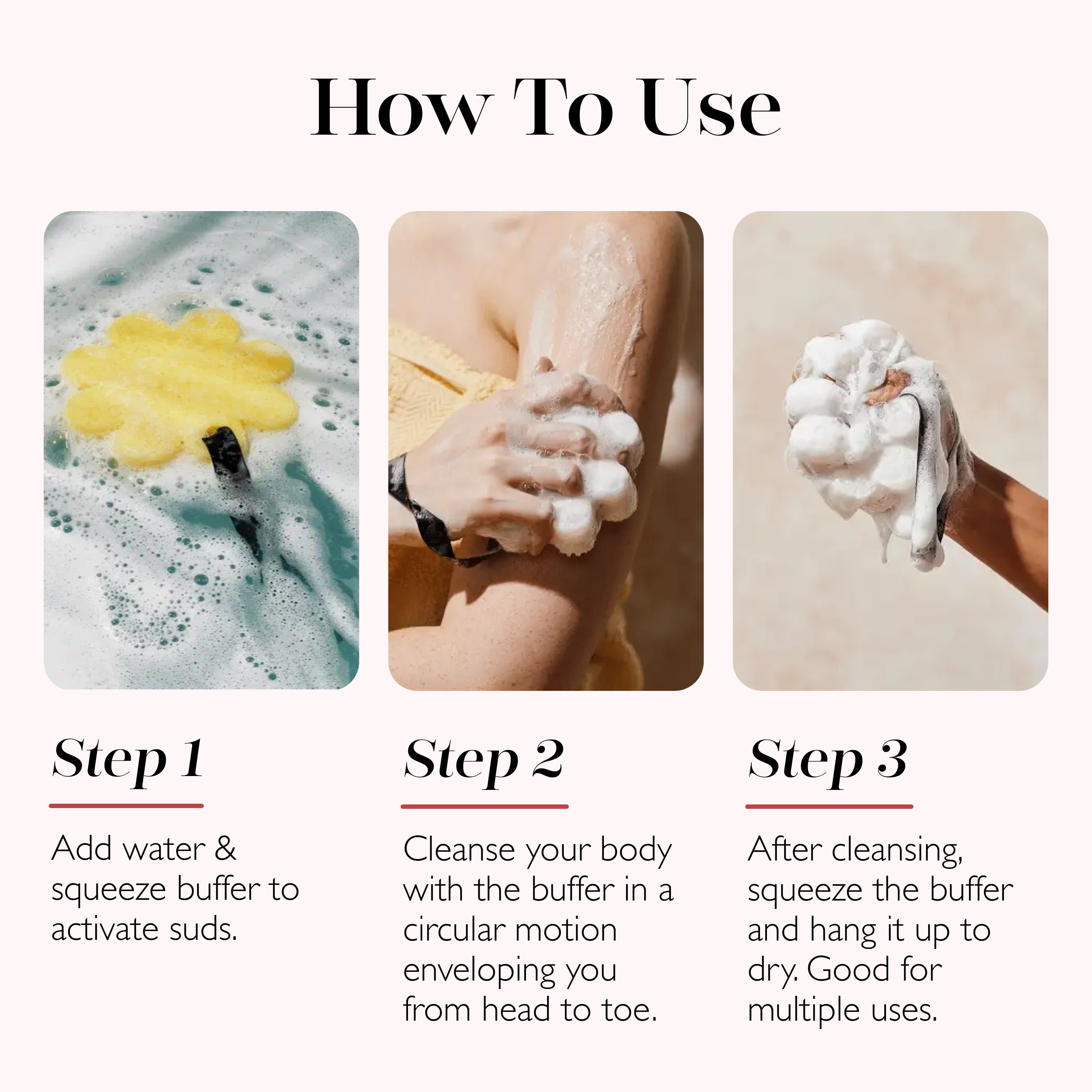 Built-In Body Wash + Buffer | Patchouli Rose