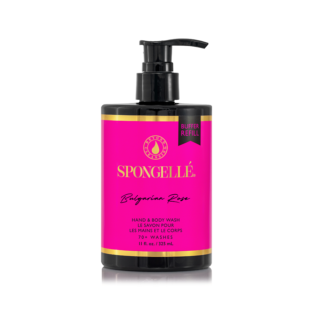 Bulgarian Rose Built-In Body Wash + Buffer & Body Wash Refill Set