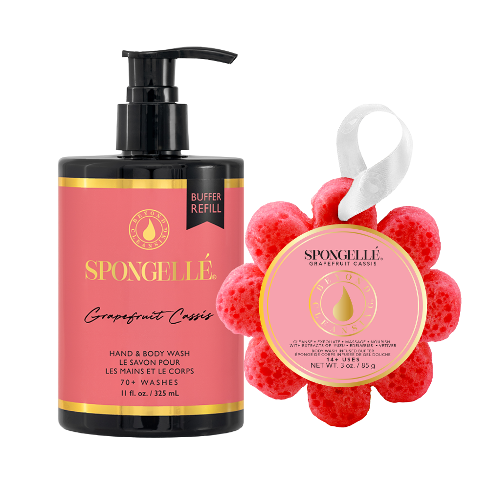Grapefruit Cassis Built-In Body Wash + Buffer & Body Wash Refill Set