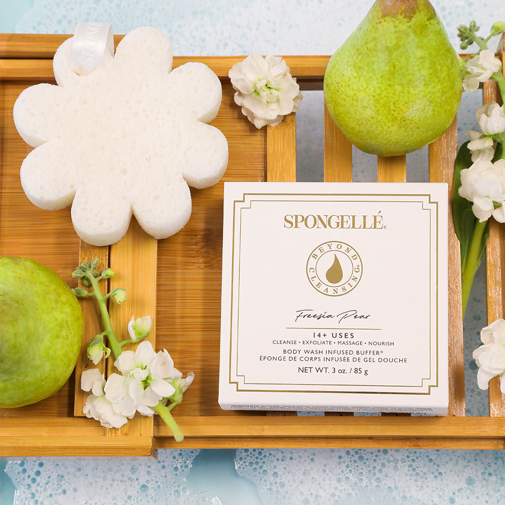 Built-In Body Wash + Buffer | Freesia Pear